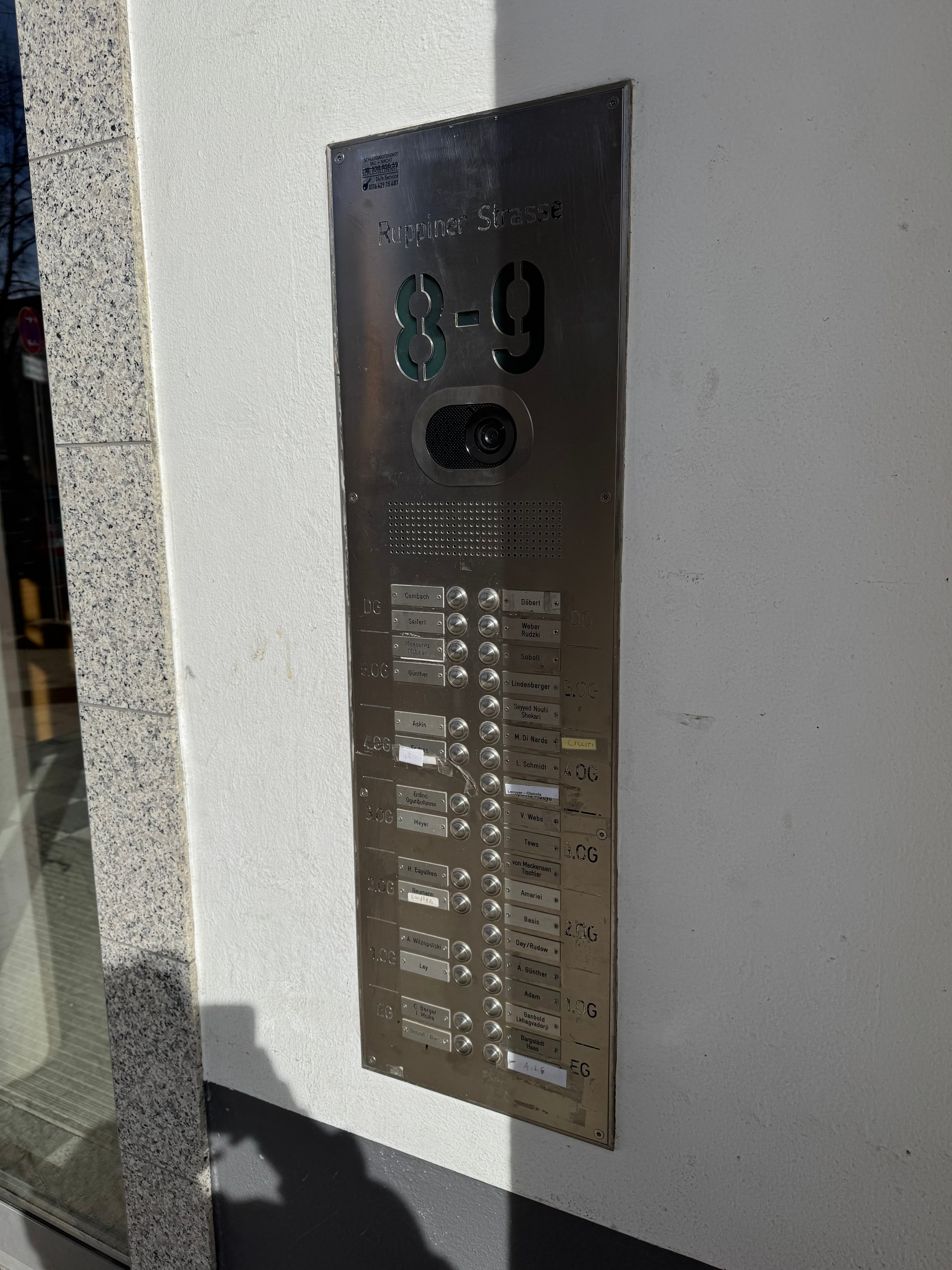 Video-Gegensprechanlage Ruppiner Str. 8/9 mit Custom-Adapter